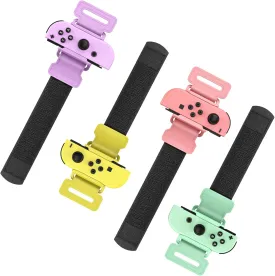 4 Pack Wrist Bands for Just Dance 2025 2024 2023 2022 2021 Games, Designed for Switch/Switch OLED Joypad, Adjustable Elastic Straps for Zumba Burn It Up, Not for Digital Camera