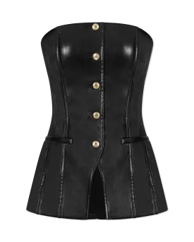 Iman Vegan Leather Top