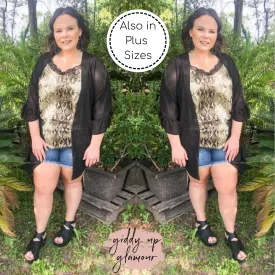 Last Chance Size Medium & 2XL | Is It Fate Snakeskin Camisole with Lace Trim in Taupe