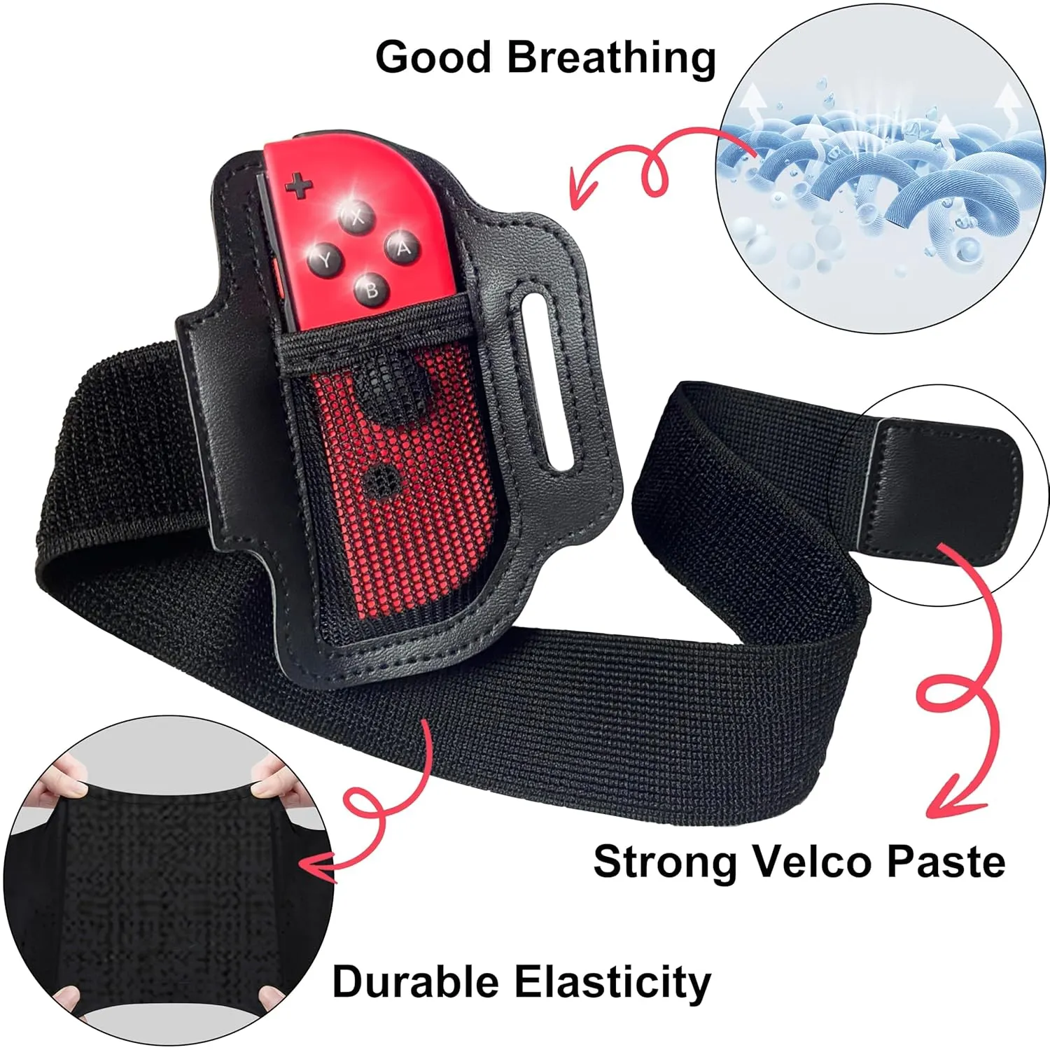 Leg Strap for Nintendo Switch Sports Play Soccer/for Switch OLED Model Ring Fit Adventure Bundle Leg Fixing Band,Adjustable Adults Elastic Sports Strap for Nintendo Switch Sports9(2 Pack)