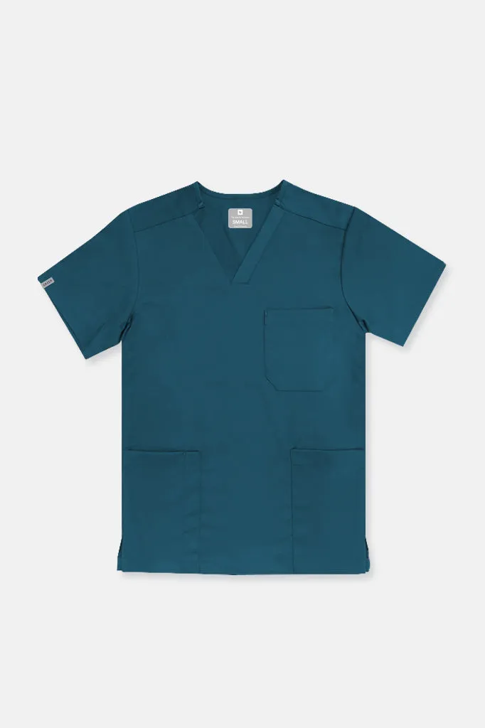 Lucas Teal Scrub Top, Men