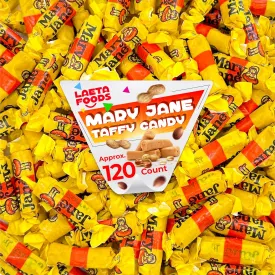 Mary Jane Candy | 1 Pound Bag - Approx. 120 Count | Peanut Butter Flavored Taffies