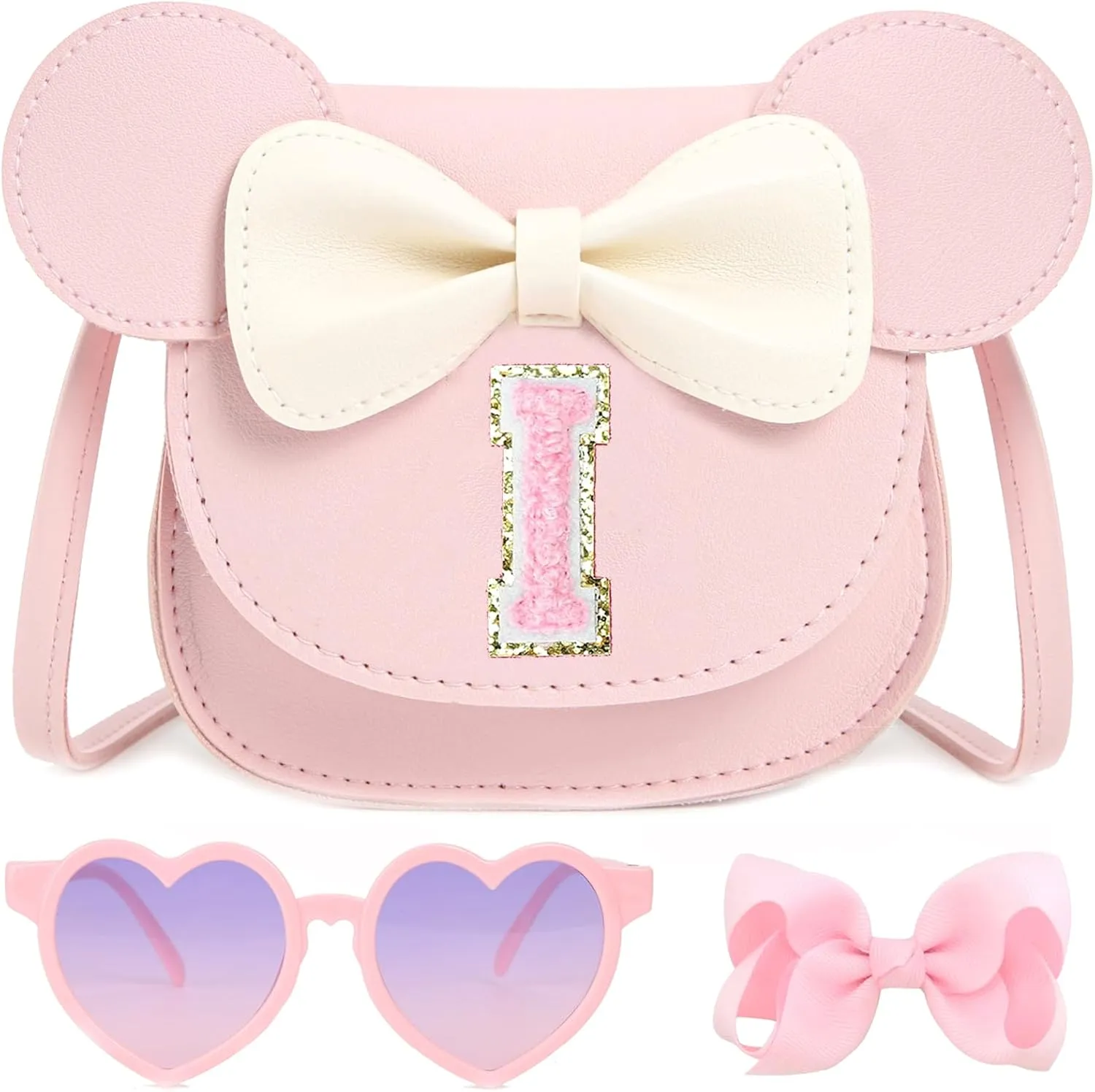 Toddler Purse for Girls Birthday Gift, Little Girls Purse Kids Wallet Mouse Crossbody Bag Gift Set